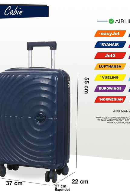 Balranald Cabin Hard Shell Suitcase in Dark Blue