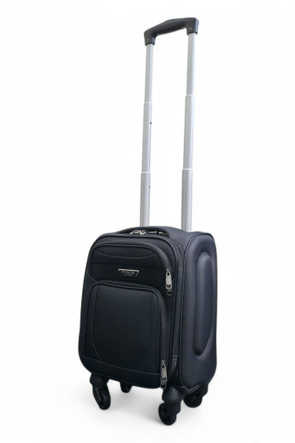 Nagoya Unserseat Soft Shell Suitcase in Black