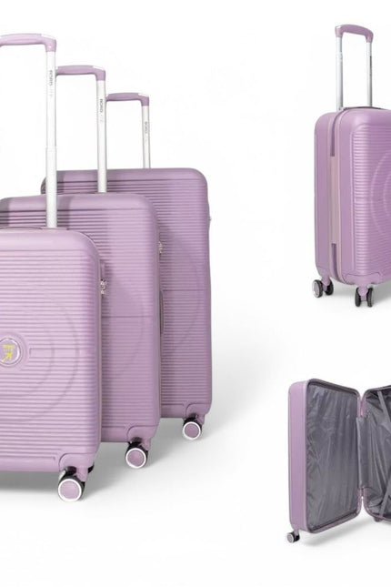Seto Set of 3 Hard Shell Suitcase in Pink
