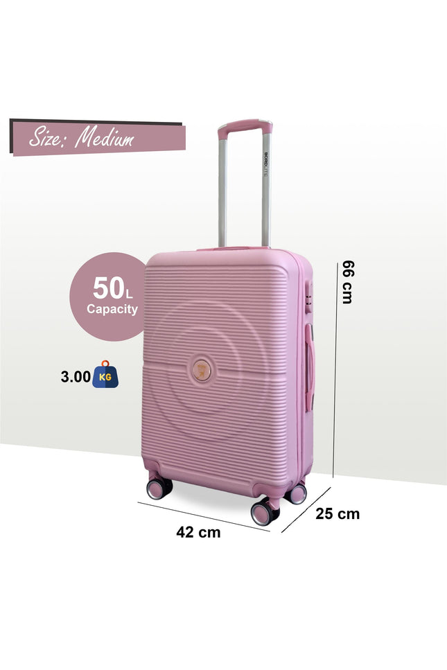 Seto Medium Hard Shell Suitcase in Pink