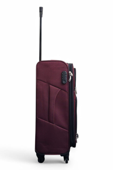 Tahara Large Soft Shell Suitcase in Wine