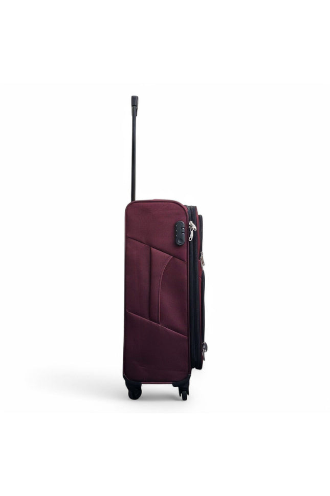 Tahara Large Soft Shell Suitcase in Wine