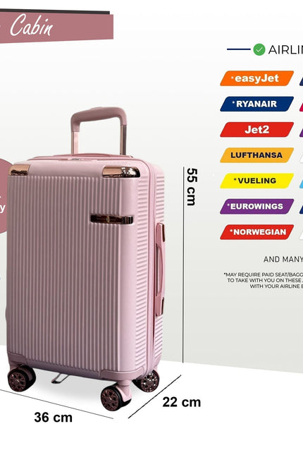 Cowra Cabin Hard Shell Suitcase in Rose Gold