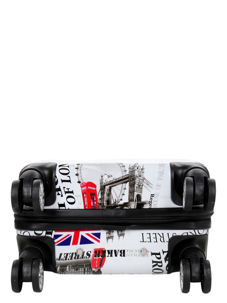 Cooma Set of 3 Hard Shell Suitcase London in Black Flower
