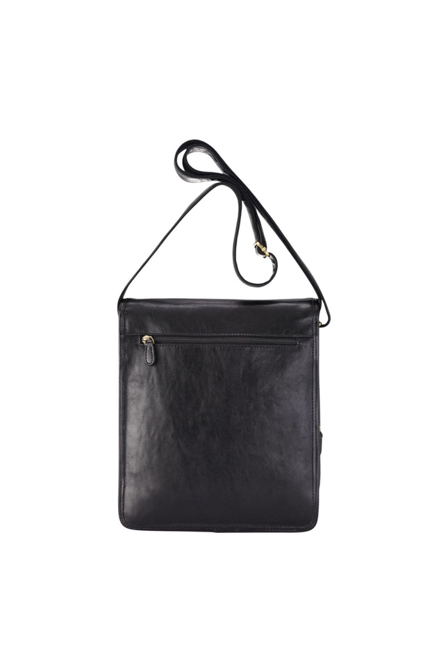 Leather Vintage Black Messenger Shoulder Crossbody Travel Business Bag - Ranger
