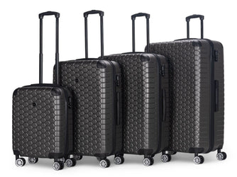 Noda Set of 4 Hard Shell Suitcase in Charcoal