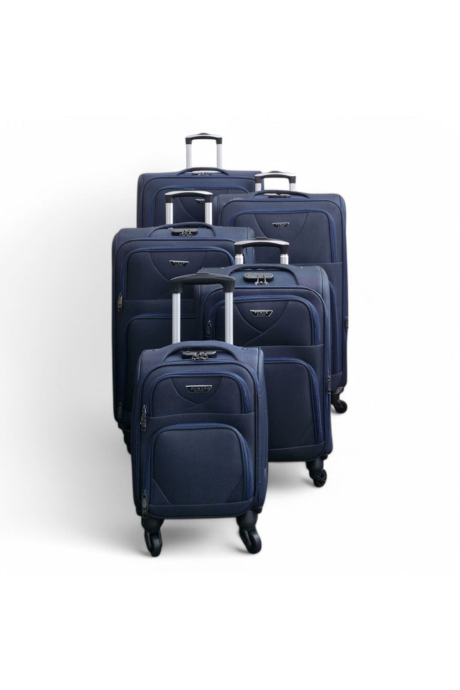 Nagoya Set of 5 Soft Shell Suitcase in Navy