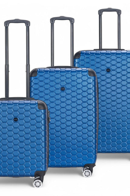 Noda Set of 3 Hard Shell Suitcase in Blue