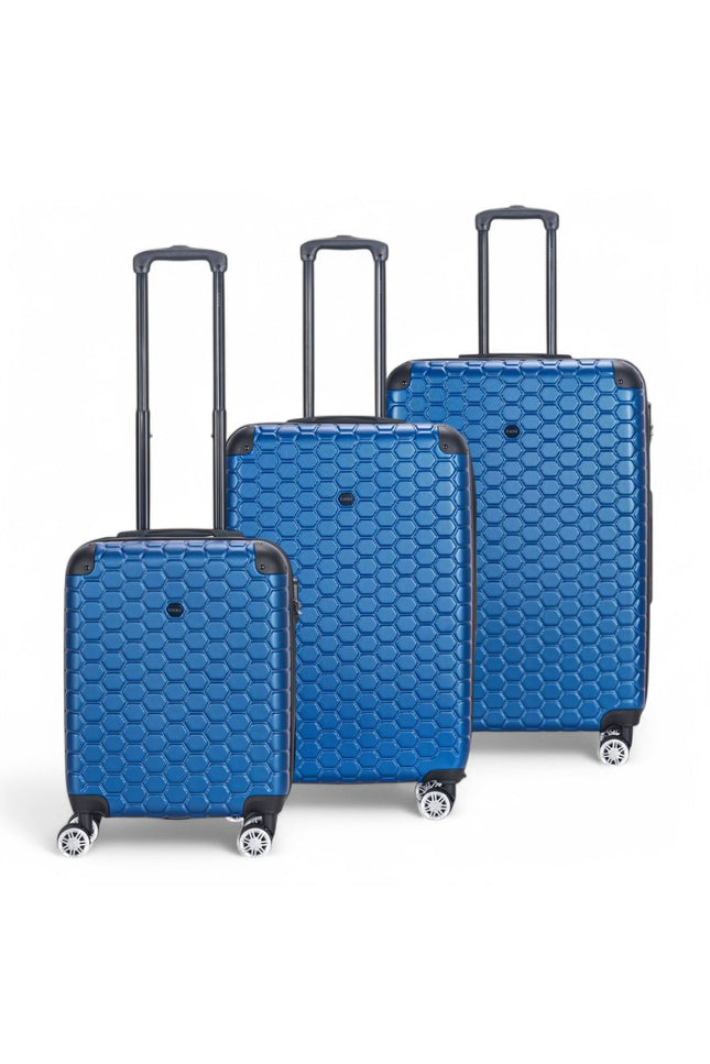 Noda Set of 3 Hard Shell Suitcase in Blue