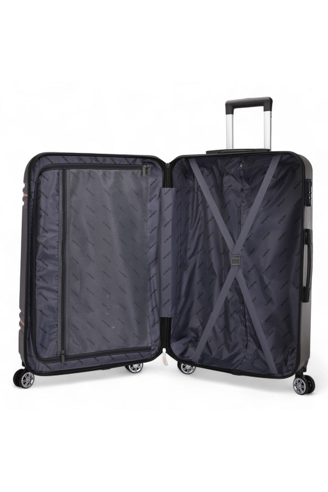 Calgary Medium Hard Shell Suitcase in Charcoal Black