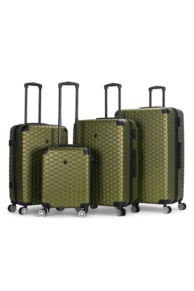Noda Set of 4 Hard Shell Suitcase in Green