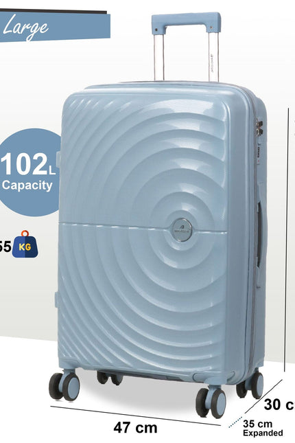 Balranald Large Hard Shell Suitcase in Sky Blue
