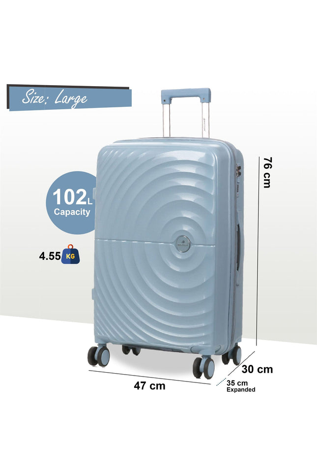 Balranald Large Hard Shell Suitcase in Sky Blue