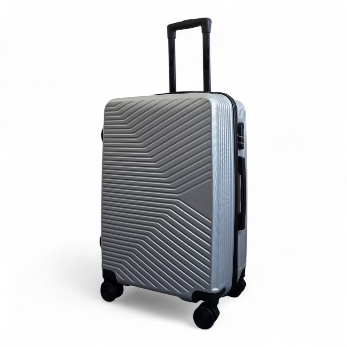 Junee Medium Hard Shell Suitcase in Silver