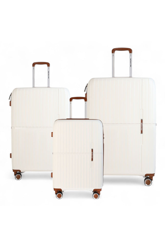 Corowa Set of 3 Hard Shell Suitcase in White