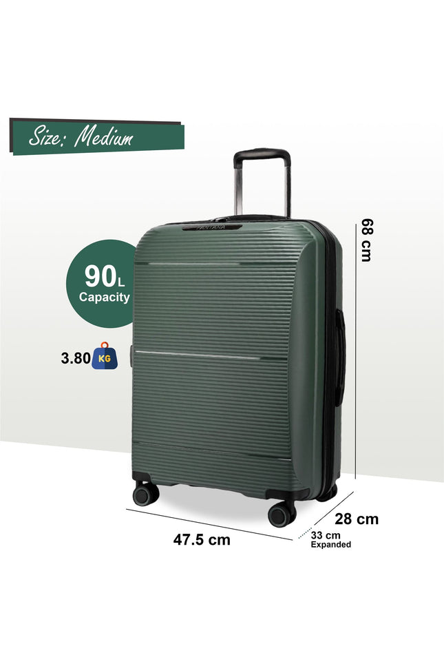 Abiko Medium Hard Shell Suitcase in Olive