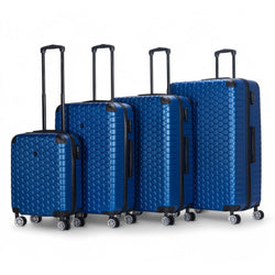 Noda Set of 4 Hard Shell Suitcase in Blue