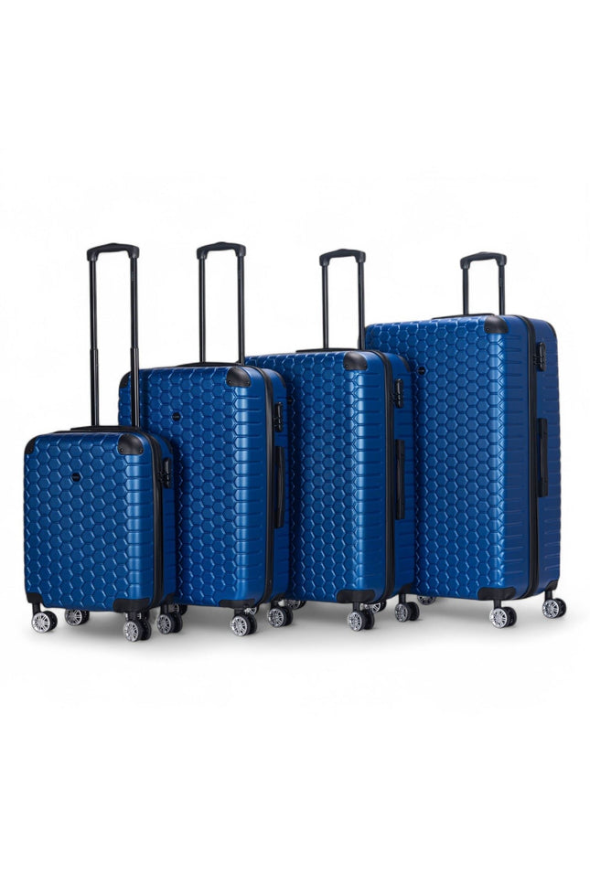 Noda Set of 4 Hard Shell Suitcase in Blue