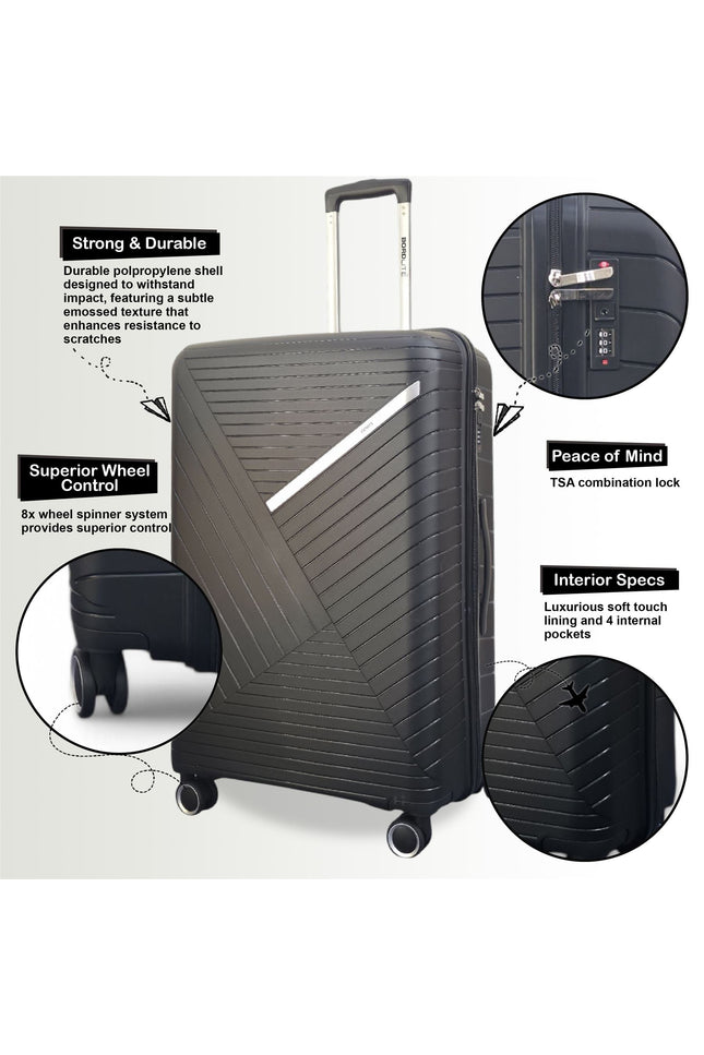 Chita Medium Hard Shell Suitcase in Black