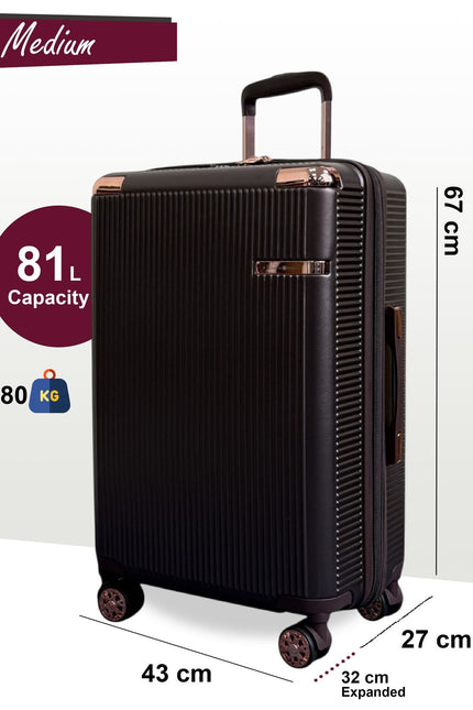 Cowra Medium Hard Shell Suitcase in Marron