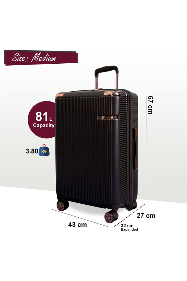 Cowra Medium Hard Shell Suitcase in Marron
