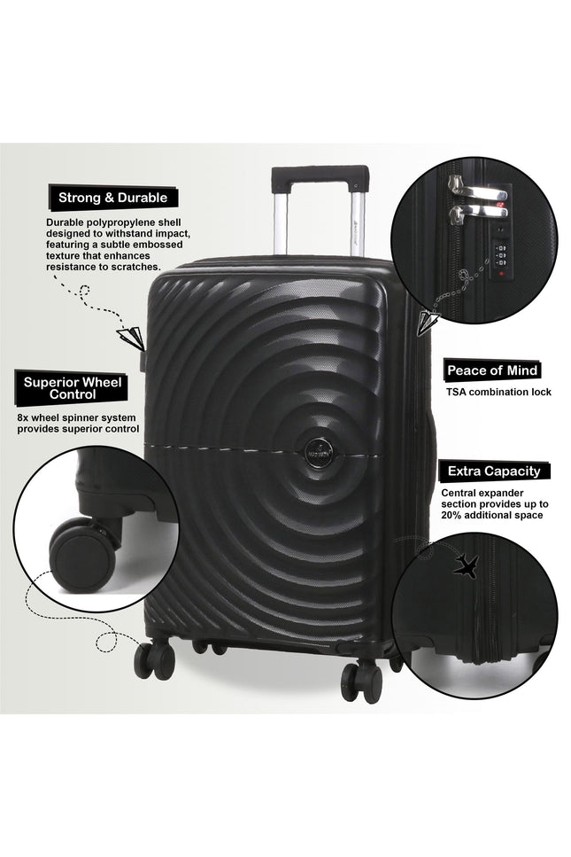Balranald Cabin Hard Shell Suitcase in Black