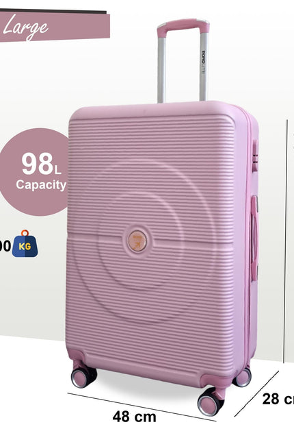 Seto Large Hard Shell Suitcase in Pink