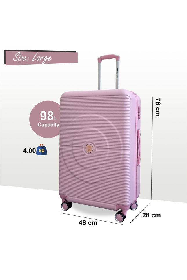 Seto Large Hard Shell Suitcase in Pink