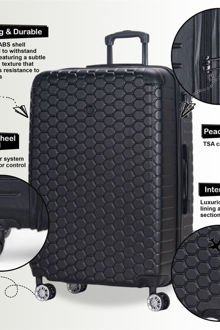 Noda X-Large Hard Shell Suitcase in Black