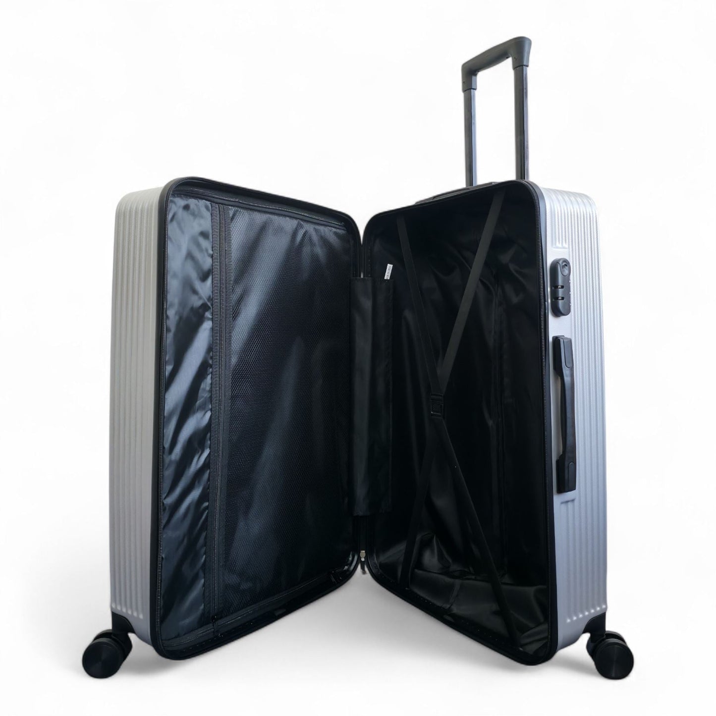 Junee Set of 3 Hard Shell Suitcase in Silver