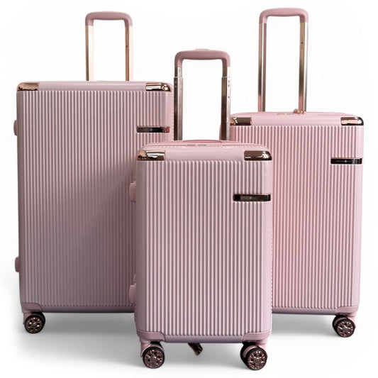 Cowra Set of 3 Hard Shell Suitcase in Rose Gold