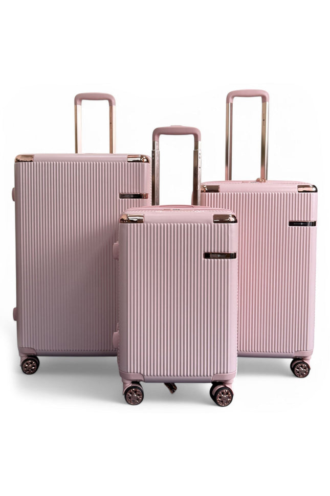 Cowra Set of 3 Hard Shell Suitcase in Rose Gold