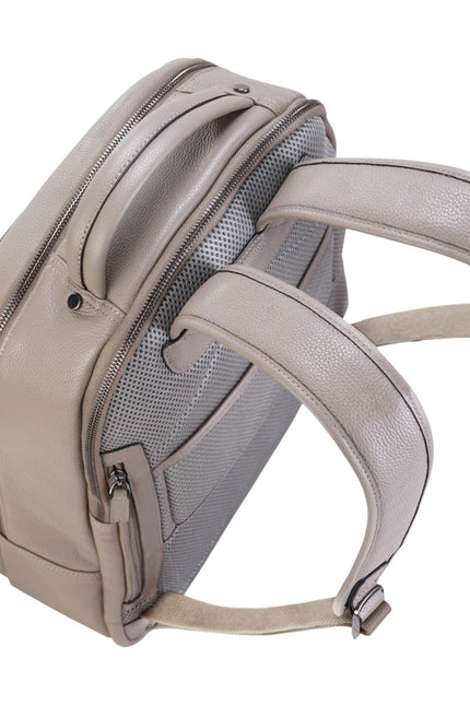 Genuine Leather Grey Vintage Rucksack Laptop Bag Travel Backpack - Capri