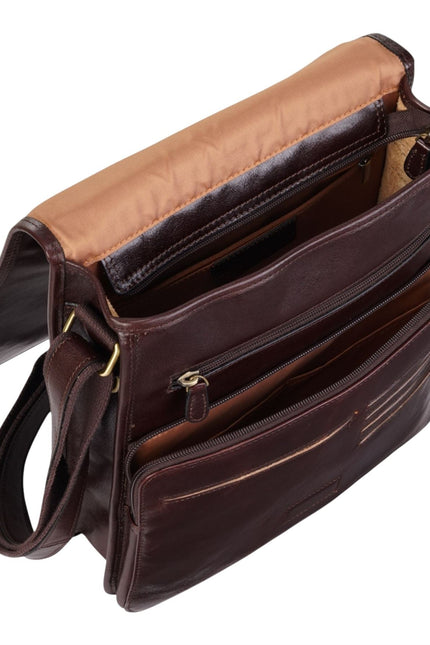 Leather Vintage Brown Messenger Shoulder Crossbody Travel Business Bag - Ranger