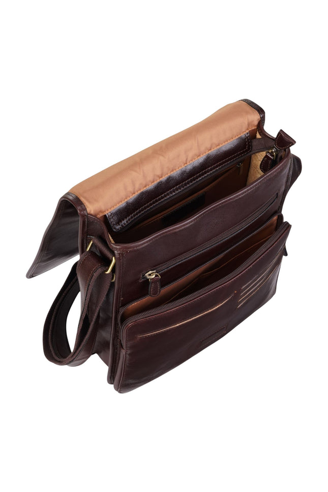 Leather Vintage Brown Messenger Shoulder Crossbody Travel Business Bag - Ranger