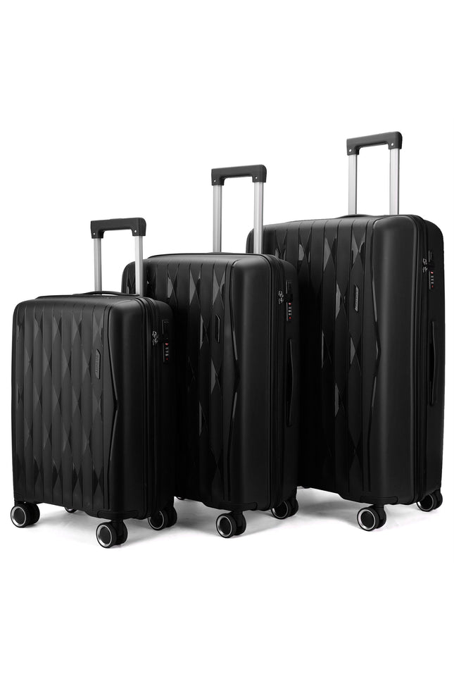 Burnaby Set of 3 Hard Shell Suitcase in Black