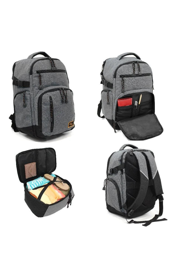 Backpack Rucksack 40x20 x25 cm Underseat Travel Cabin Bag for Ryanair, Easy Jet Grey