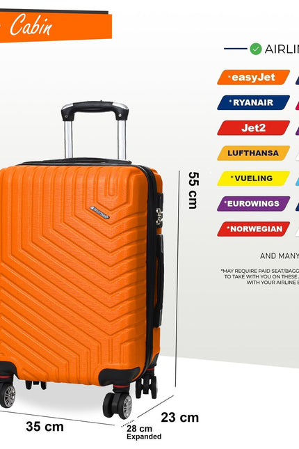 Bega Cabin Hard Shell Suitcase in Orange
