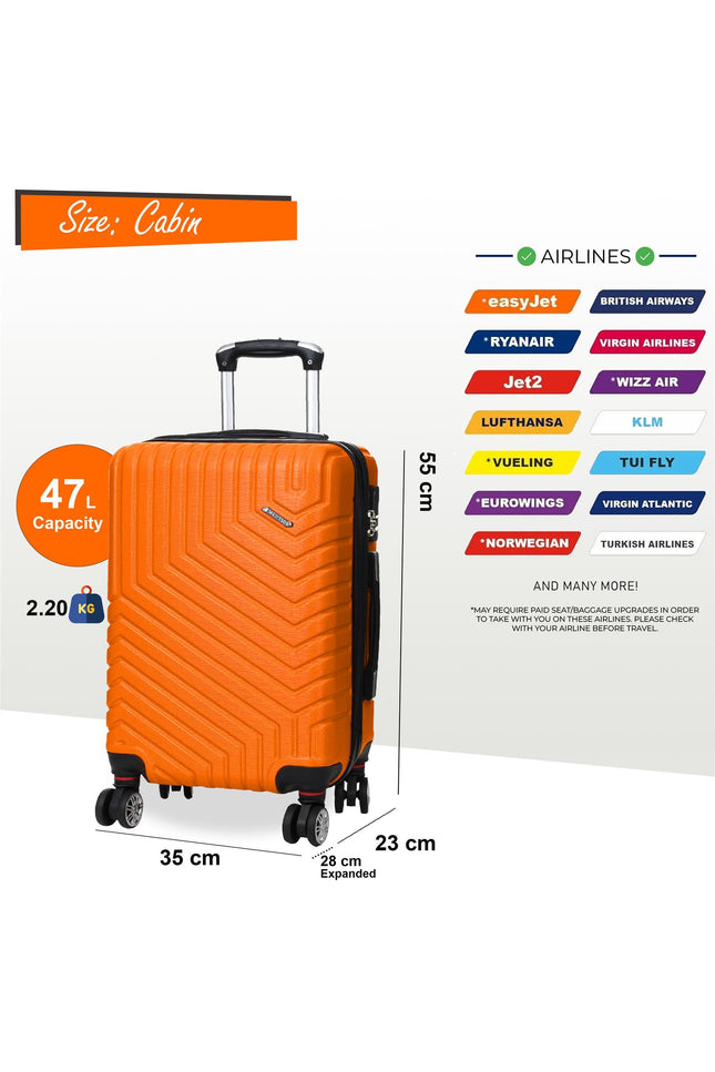 Bega Cabin Hard Shell Suitcase in Orange