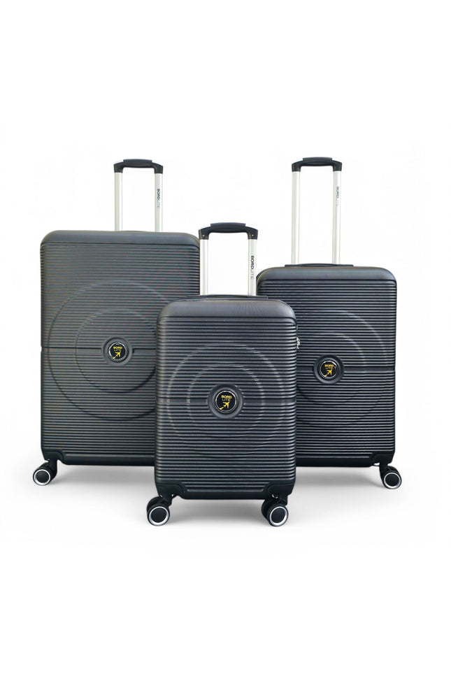 Seto Set of 3 Hard Shell Suitcase in Black