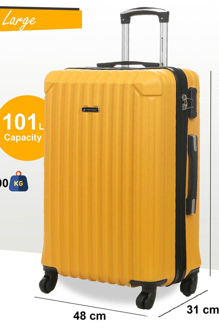 Corowa Large Hard Shell Suitcase in Yellow
