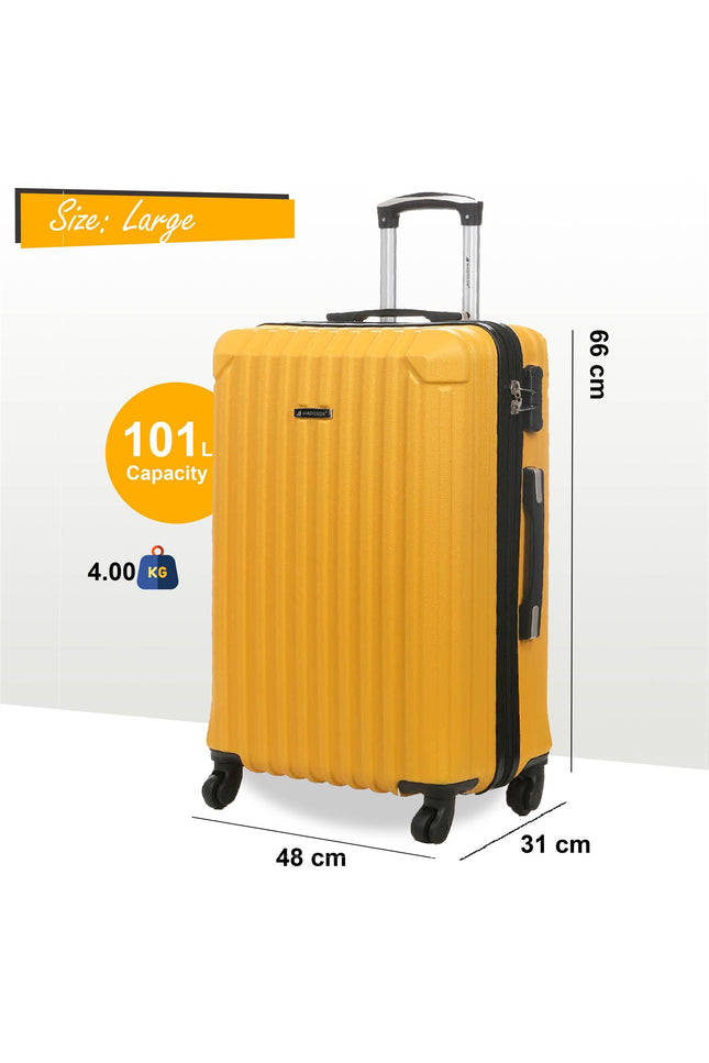 Corowa Large Hard Shell Suitcase in Yellow