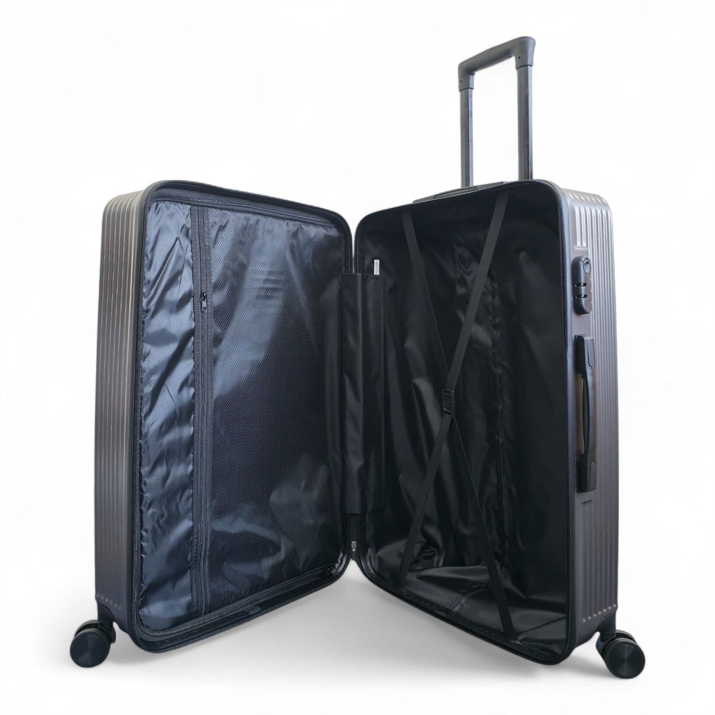 Junee Medium Hard Shell Suitcase in Charcoal Grey
