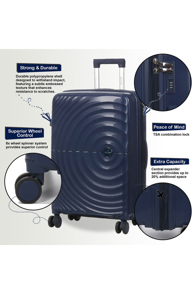 Balranald Large Hard Shell Suitcase in Dark Blue