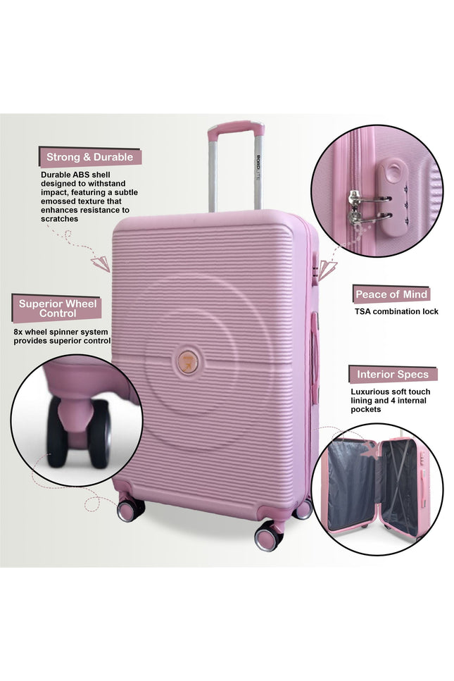 Seto Cabin Hard Shell Suitcase in Pink
