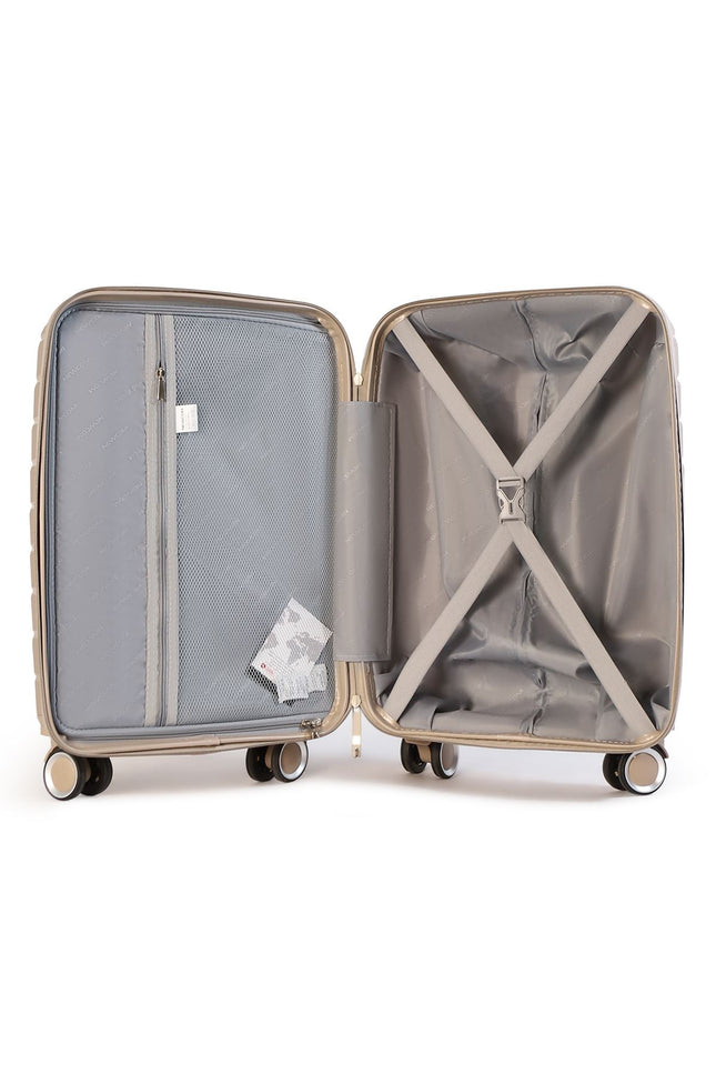 Forster Large Hard Shell TSA Suitcase in Champagne Beige