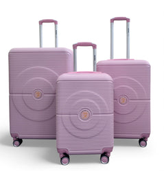 Seto Set of 3 Hard Shell Suitcase in Pink
