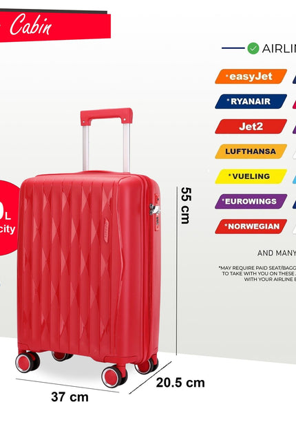 Burnaby Cabin Hard Shell Suitcase in Red