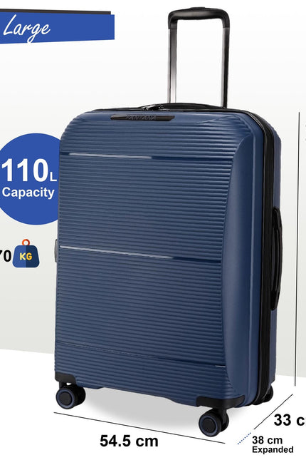Abiko Large Hard Shell Suitcase in Navy