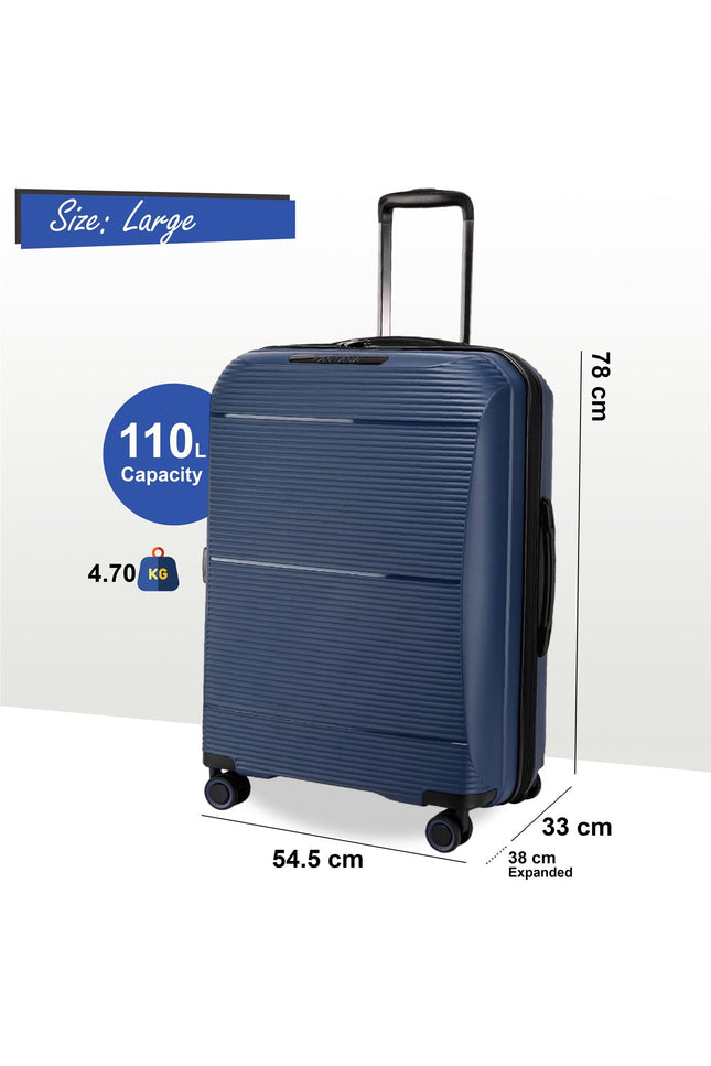 Abiko Large Hard Shell Suitcase in Navy
